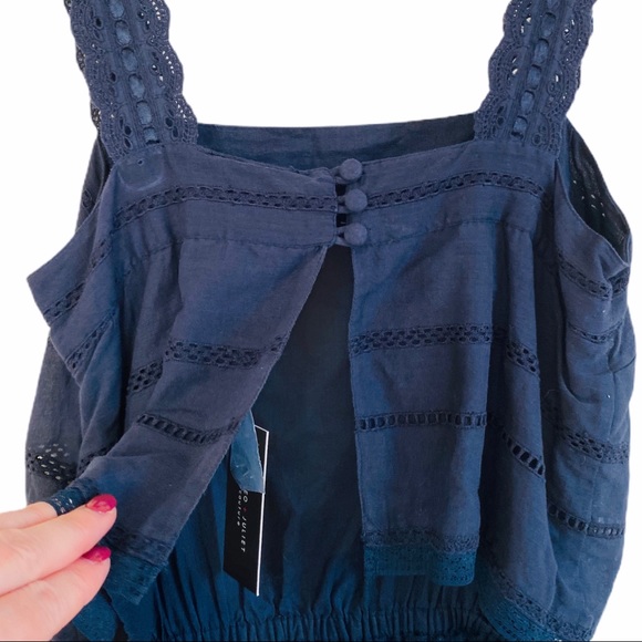 Romeo & Juliet Couture Eyelet Open Back Dress Sz S - Picture 5 of 10